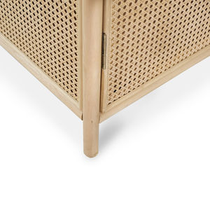 Mark Modern Cheap <b>Shoe</b> Rack Made of Good Quality Solid Teak <b>Wood</b> Frame and Rattan Wicker with Three Shelves and Natural Finish. - Product Image 6