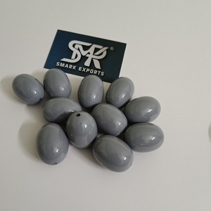 Perles en résine ovale grise de haute qualité pour la fabrication de bijoux Accessoires de bricolage Bracelets Colliers et designs de mode créatifs - Product Image 4