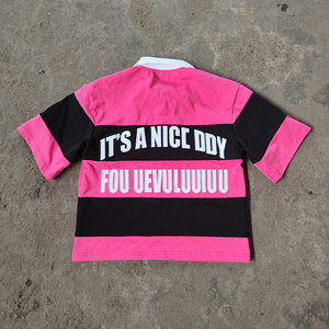 YSJY Streetwear Custom Logo Boxy Fit Tee Cotton Embroidery Printed Knitted <b>Polo</b> Cropped T Shirts for <b>Men</b> - Product Image 5