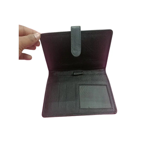 High Quality RFID Leather Checkbook <b>Wallet</b> Vintage Business Style Open Closure <b>Long</b> Length Polyester Hot Selling for Men Women - Product Image 4