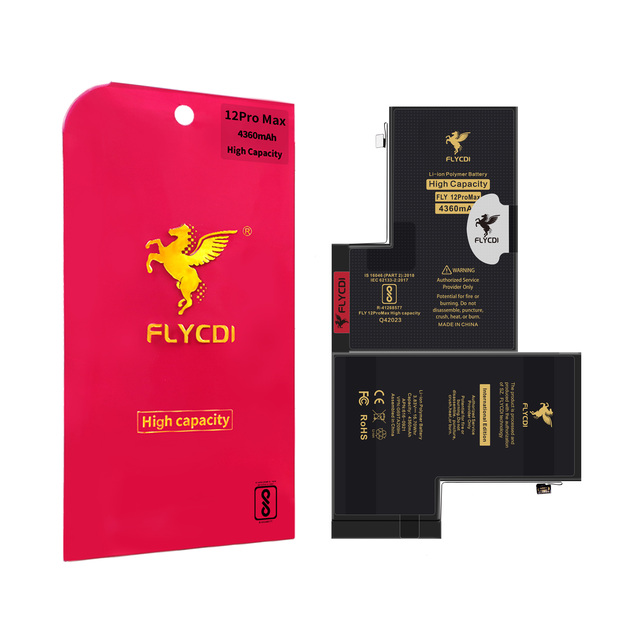 FLYCDI Rechargeable Black High Capacity Battery for X/Xs/Xr/Xsmax/11/12/13/12 Pro Max Mobile Phone