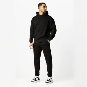 Ensemble de jogging en coton personnalisé vêtements de fitness survêtement en coton poches latérales jogger ensembles de sport survêtement pour hommes - Product Image 2
