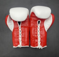 Guantes de Boxeo MMA para Adultos, de Cuero Vacuno Genuino Premium, Protección Avanzada contra Impactos, Cierre con Cordones, Diseño Transpirable