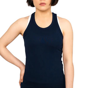 เสื้อกล้ามออกกำลังกายระบายอากาศแขนกุดสำหรับผู้หญิงเสื้อครอปพิมพ์โลโก้ดิจิทัลออกแบบได้ตามต้องการ - Product Image 2