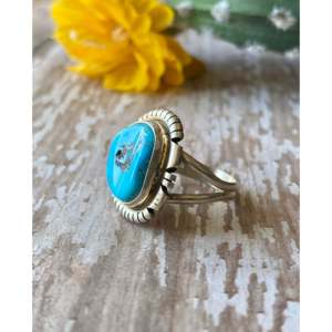 Bague Eli Skeets Sleeping Beauty en turquoise, argent sterling, taille 5 - Product Image 4