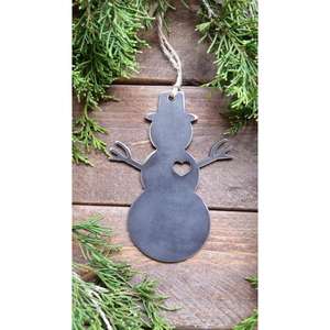 Adorno de muñeco de nieve de metal ligero, colgante de jardín, artesanía de Metal, adornos navideños de metal para Decoración - Product Image 1
