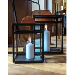 Nouveau manche en bois base noire fer sol lanterne bougeoir de noël intérieur et extérieur décoration de noël fêtes nouvel an - Product Image 3