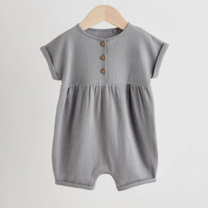 Vente en gros de barboteuses longues pour bébés garçons en coton biologique 100%, barboteuse unie pour bébé, combinaison, body, fabricant en Inde, Tirupur - Product Image 1