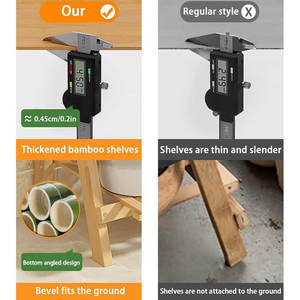 ไม้ไผ่4ชั้นพับได้ทนทานช่วยประหยัดพื้นที่ของประดับในสวน - Product Image 5