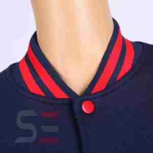Personalizado de alta calidad OEM personalizado bordado Logo Varsity chaqueta PU cuero hombres chaqueta Bomber - Product Image 3