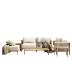Living Room <b>Sofa</b> Furniture Made Of Quality Teak Wood, Modern Minimalist Design With Soft Foam Lining And Smooth Fabric - Product Image 4