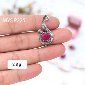 จี้ทับทิม925คลาสสิกเงินสเตอร์ลิงทันสมัยพร้อมของขวัญเครื่องประดับ - Product Image 1