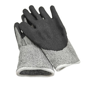 Gants à main tricotés sans couture anti-coupure Gants de travail industriel en nitrile sableux Gants à main noirs personnalisés - Product Image 3