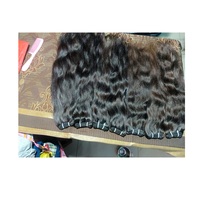 Extensions de cheveux humains bruts indiens naturels vierges en gros tissage de faisceaux ondulés droits non traités en vrac trame directe de la machine