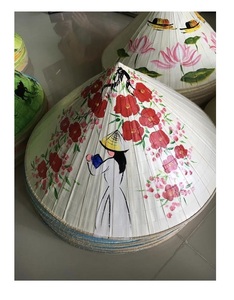 Chapeau traditionnel personnalisé vietnamien chapeau de paille conique feuille de palmier en bambou chapeau de soleil asiatique fabriqué par 99 données d'or Vietnam - Product Image 5