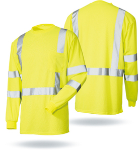 T-shirt de sécurité réfléchissant anti-plis en coton/polyester 100 % personnalisé pour uniforme de travail haute visibilité – Vente en gros fabricant - Product Image 2