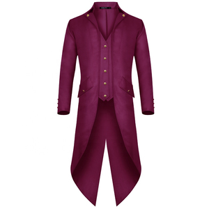 Veste Steampunk Vintage d'Halloween pour hommes Manteau de Cosplay victorien gothique respirant à séchage rapide Costume de vampire personnalisé - Product Image 2