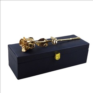 Rosa Natural chapada en oro puro de 24k, cajas de embalaje de lujo de colores, decoración de flores reales, el mejor para regalo de boda - Product Image 2