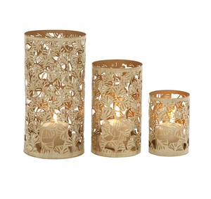 Bougie votive ronde en fil métallique de haute qualité conception de lanterne élégante pour les mariages événements décorations pour la maison - Product Image 1