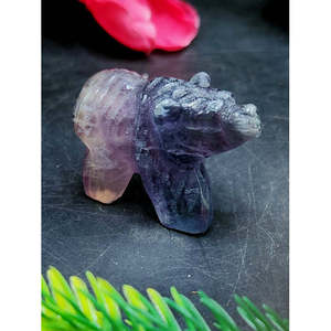 Multi Fluorite Bear Carving - Harmonious Whimsy & Tranquil Guardian <b>Animal</b> carving Home Decor - Product Image 4