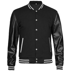 แจ็คเก็ตเบสบอลทรงบอมเบอร์ผ้าฟลีซแบบเรียบ สไตล์ไฮสตรีท ปี 2024 ของแท้จากโรงงาน คุณภาพสูง 100% เป็นมิตรกับสิ่งแวดล้อม สำหรับผู้ชาย ทำจากโพลีเอสเตอร์ - Product Image 1