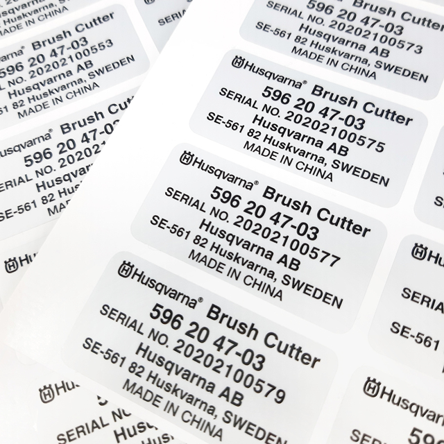 Customized Barcode Serial Number Label Sticker