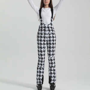 2025 bavoirs de Ski en plein air pour femmes personnalisés salopette de Snowboard isolée imperméable coupe-vent grande taille pantalon de Ski conception sublimée pour - Product Image 4