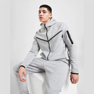 Conjunto Deportivo de Forro Polar Vintage para Hombre, Sudadera con Capucha y Pantalones Deportivos con Estampado Sólido, Ropa Informal Unisex - Product Image 4
