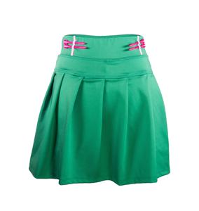 Jupe de golf extensible personnalisée avec logo, taille haute plissée 2-en-1 avec short intégré et poche, idéale pour le tennis et les activités estivales - Product Image 2