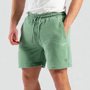 400 GSM lavage à l'acide Shorts de sueur hommes entraînement Fitness porter exercice lavé Shorts hommes lourd polaire Sweat Shorts hommes - Product Image 4