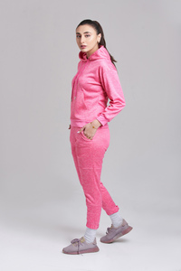 Respirant séchage rapide marque personnalisée fermeture éclair deux pièces ensembles entraînement de gymnastique course Fitness femmes OEM survêtement - Product Image 2