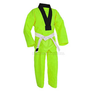 Uniforme de Taekwondo d'arts martiaux avec logo personnalisé, couleur unie, kimono de Jiu Jitsu, 100% coton, respirant, séchage rapide - Product Image 2