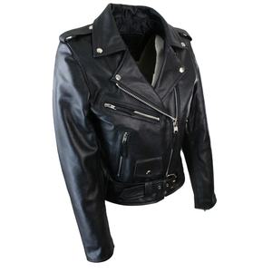 Veste en cuir véritable pour femme de haute qualité, automne 2026, avec poches, fermeture éclair en peau de mouton, style motard, 2026 - Product Image 4