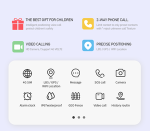 Maxtop Kids Smart Watch mit Video anruf spielen Musik & Kamera <span class=keywords><strong>4G</strong></span> Digital IP67 Wasserdichter IOS SOS & Activity Tracker - Product Image 3