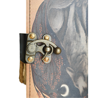 Journal en cuir fait main A5 imprimé loup hurlant Design Vintage rustique écologique journal en papier sans acide pour la journalisation