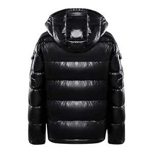 Chaleco acolchado de invierno con logotipo personalizado unisex, chaqueta de burbuja cálida gruesa de gran tamaño, ropa de calle con capucha y cremallera, patrón de ropa larga para hombre - Product Image 2