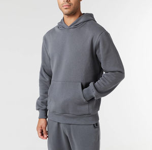 Vente en gros Sweat à capuche surdimensionné vierge pour hommes poids lourd 450gsm coton Streetwear pull logo personnalisé impression fournisseur d'usine - Product Image 2