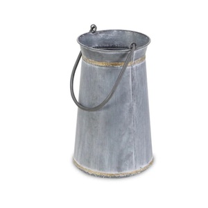 galvanized planter <b>boxes</b> Galvanized planter with rope handle galvanized steel planter Galvanized Steel Metal Ice Bucket Party - Product Image 2