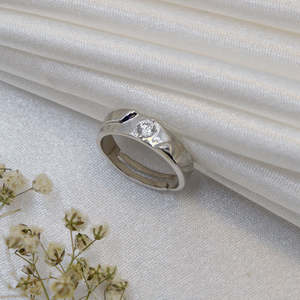 NOVAMART Fine 925 <b>Silver</b> Classic <b>Solitaire</b> Diamond Engagement <b>Ring</b> Elegant <b>Rings</b> Collection Wholesale Export - Product Image 1