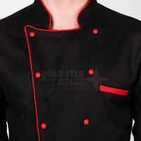 Chaqueta de Chef Profesional de Manga Larga, Diseño Moderno, Material de Algodón/Poliéster, Colores y Logotipo Personalizables, Alta Calidad para Restaurante o Bar