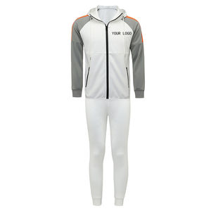 Chándales de entrenamiento de algodón y poliéster con logotipo personalizado al por mayor, ropa deportiva transpirable, conjuntos de pantalón y chándal de 2 piezas para correr para hombre - Product Image 1