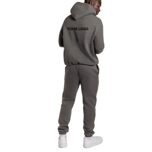 Sudadera con capucha de algodón liso de gran tamaño para hombre de alta calidad, logotipo privado personalizado, corte y costura, Sudadera con capucha y sudadera 2025 - Product Image 6