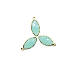 Aqua Calcedony 10x20mm Marquise Forme Pendentif Charm 925 Sterling Silver Bulk Wholesale Jewelry Or Rhodium Plated Christian - Product Image 4