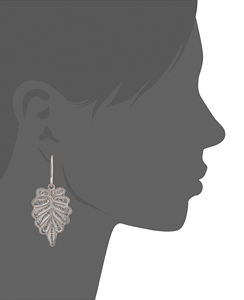 Pendientes de tuerca de filigrana de plata más vendidos, diseño de impresión de hoja de proveedor indio de alto grado, brillo brillante, estilo de alta moda - Product Image 3