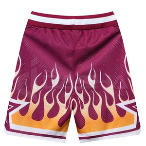 Shorts de basketball personnalisés pour hommes, design double maille, logo brodé, respirants, grandes tailles, style uni, vente en gros OEM - Product Image 2