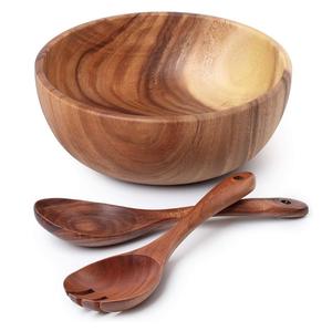 Cuenco de madera de la mejor calidad para servir ensaladas y alimentos Cuenco de madera personalizado hecho a mano en Nuevo para cuenco de utensilios de cocina - Product Image 6