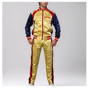 ชุดวอร์มผ้าซาตินไนลอนสำหรับผู้ชายชุดวิ่งออกกำลังกายสีพื้นมีซิปออกแบบได้ตามต้องการสำหรับฤดูหนาว - Product Image 1