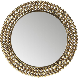 Gold Plated Finished Luxury Wall Mirror Metal Brass <b>Frame</b> Round Shape Wall <b>Mounted</b> Mirror for Home Living Room Decor - Product Image 4
