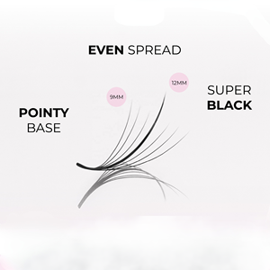 Corée PBT fibre Pointy Base ventilateurs tige courte à la main ventilateurs de volume préfabriqués vaporeux promade bricolage 7d 0.07 C CC D curl Extension de cils - Product Image 5