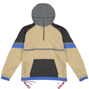 Veste coupe-vent matelassée en toile décontractée pour homme, avec logo personnalisé, légère, imperméable, cordon de serrage, blocs de couleur, fermeture éclair, hiver 2026 - Product Image 2